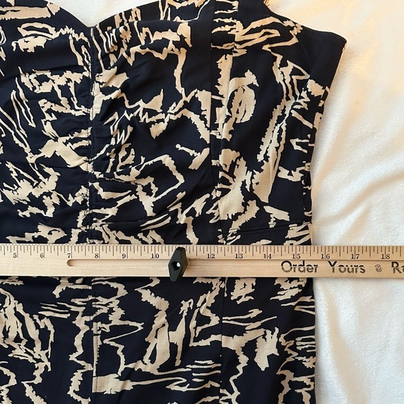 Marc by Marc Jacobs Normandy Mini Dress M Blue Tan Cotton Jersey Knit Cap Slv - Picture 7 of 11